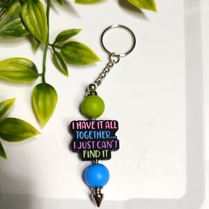 Colorful Keychain with Inspirational Quote